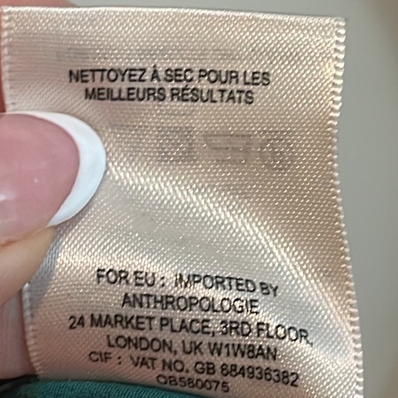 NWOT ANTHROPOLOGIE MAEVE MERET 100% SILK TUNIC TURQUOISE/PINK SIZE 10 - Picture 11 of 13